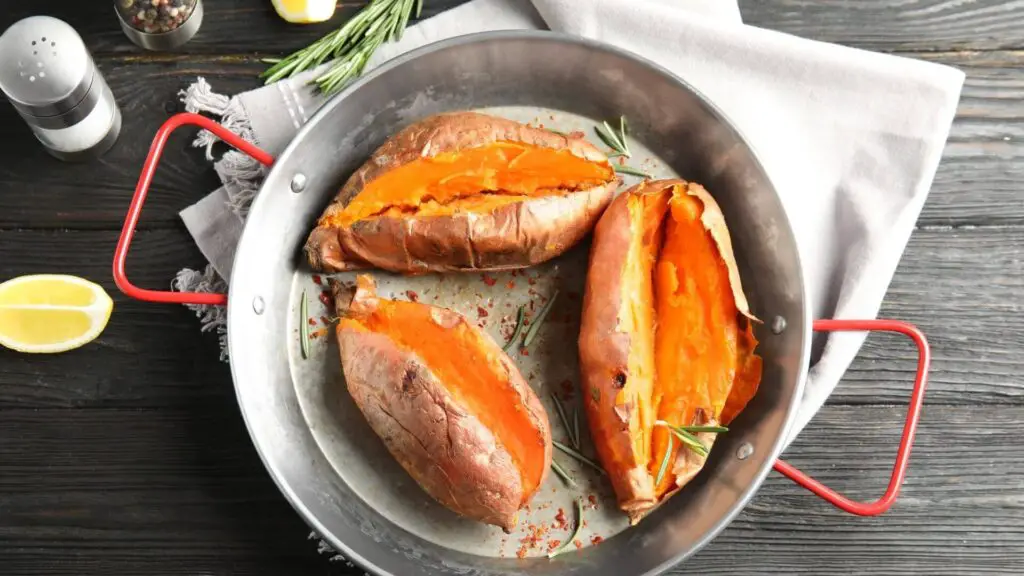 how to bake sweet potatoes in a toaster oven