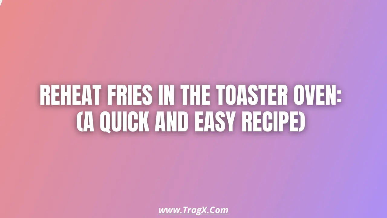 reheat fries in toaster oven